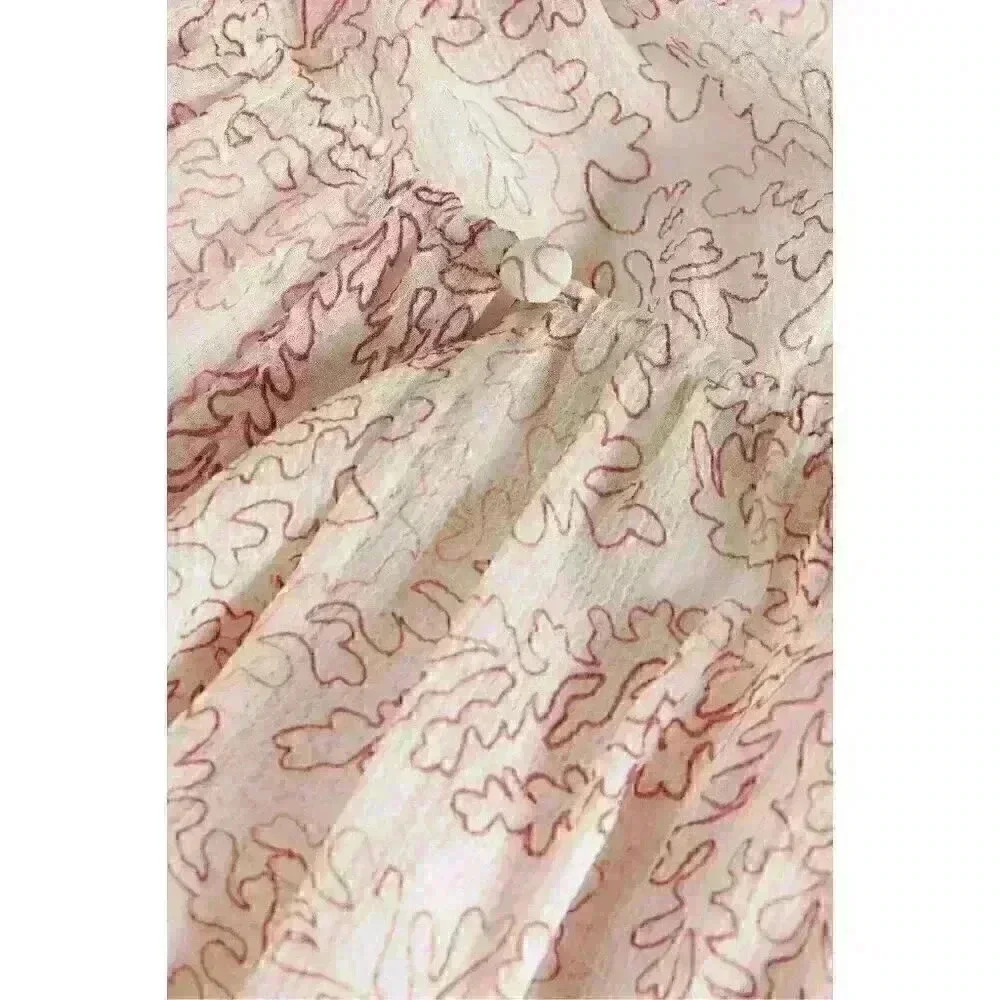 NEW! Ted Baker Women's 0 Evelyna Coral-Print Ruffle Mini Dress NWT $295 - Picture 6 of 6